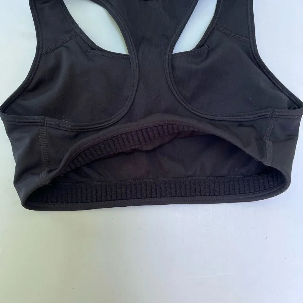 Nike Dri Fit Swoosh Non Padded Sports Bra  Medium  Black.